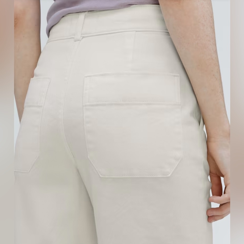 Everlane The Organic Wide-Leg Pant NWT 14 Color Bone - Picture 7 of 15